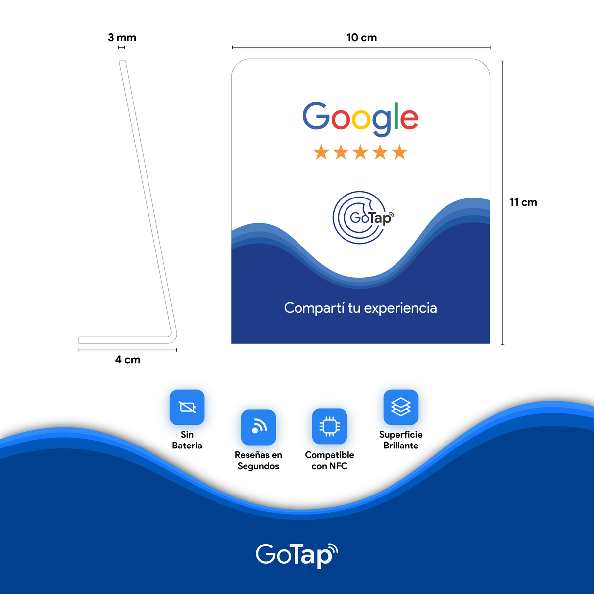 Tarjetas Google Reviews con apoyo
